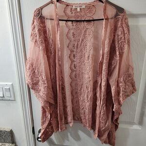 Stella Tweed Blush Lace Cover-Up